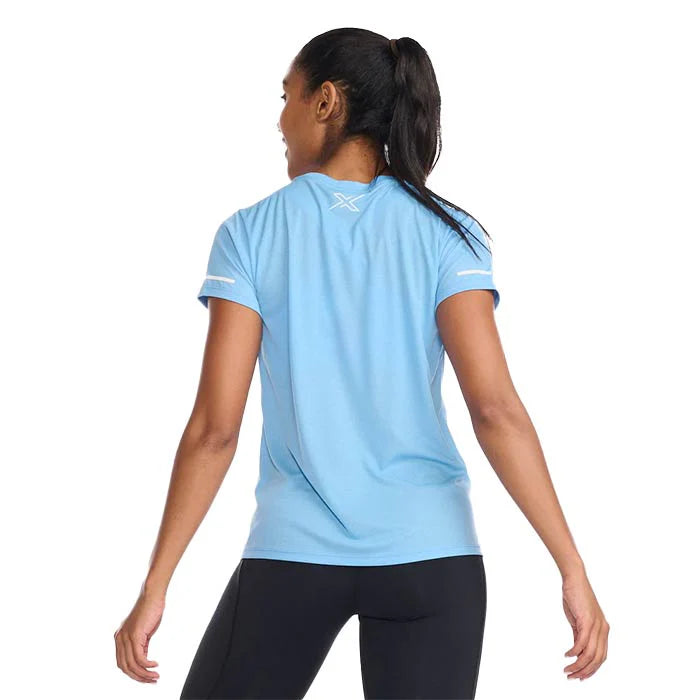 2XU Aero Tee, Laufshirt, Damen, Bluejay/Black Reflective