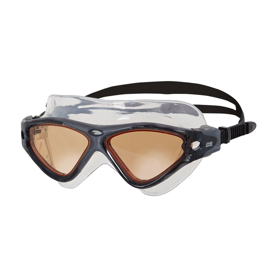 Zoggs Tri Vision Mask, orangene Gläser, grau/schwarz