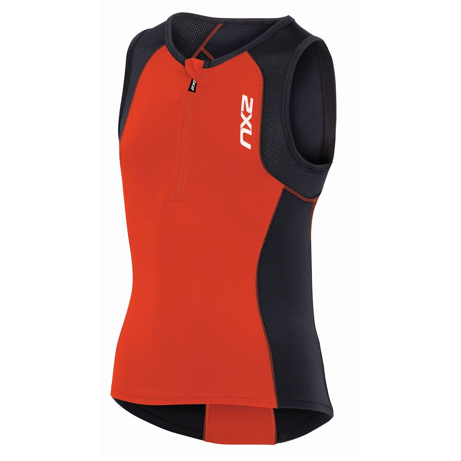 2XU Active Youth Tri Singlet, Kinder, schwarz/rot