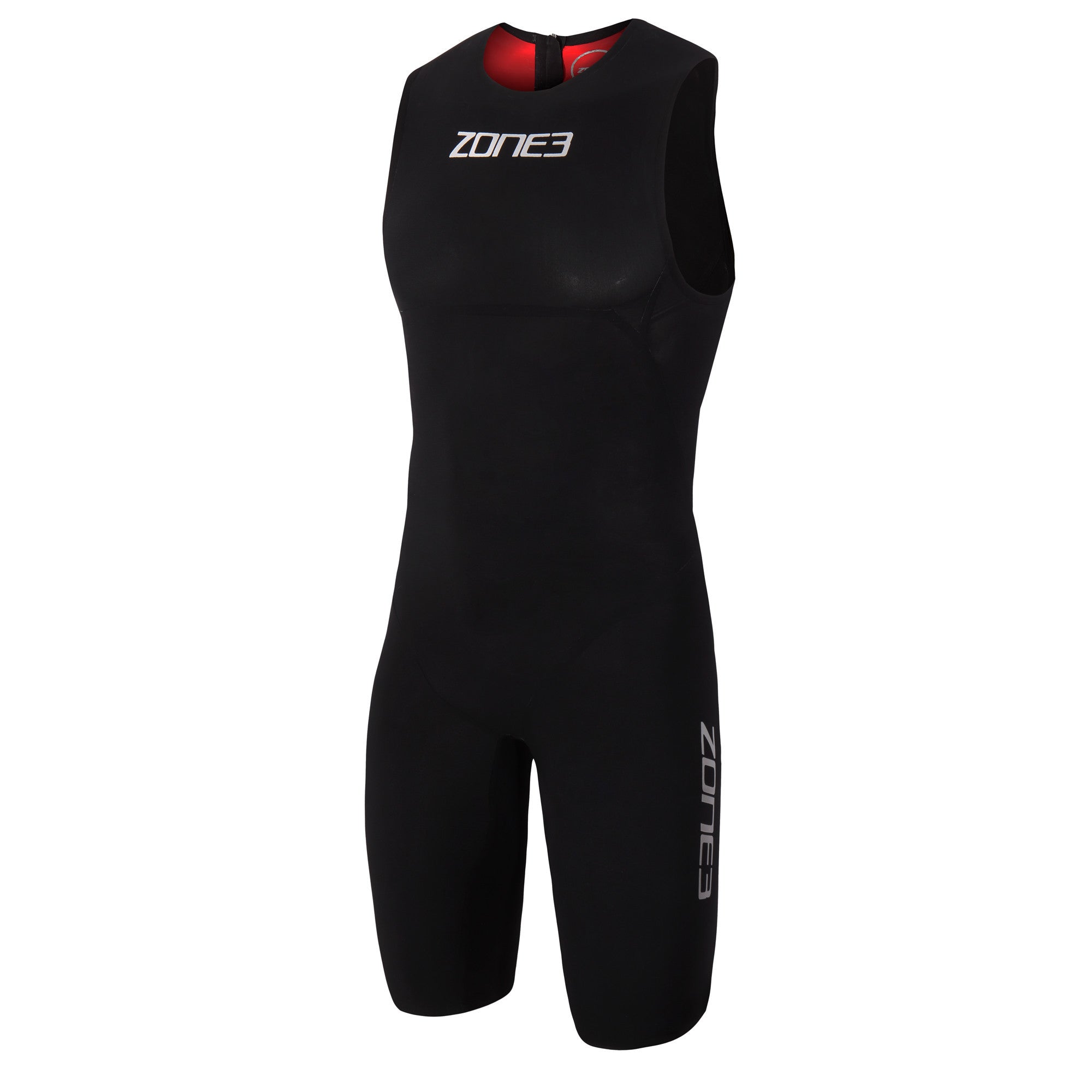 ZONE3 Streamline Sleeveless Swimskin, Herren, black/red