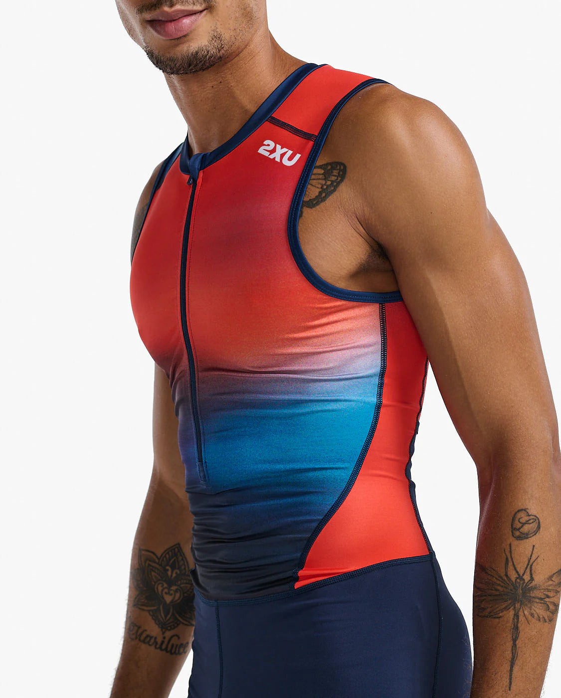 2XU Core Trisuit, Herren, poppy/midnight