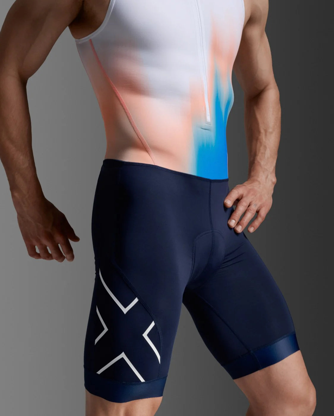 Tragebild Trisuit Ansicht von vorne Detail unterer Bereich