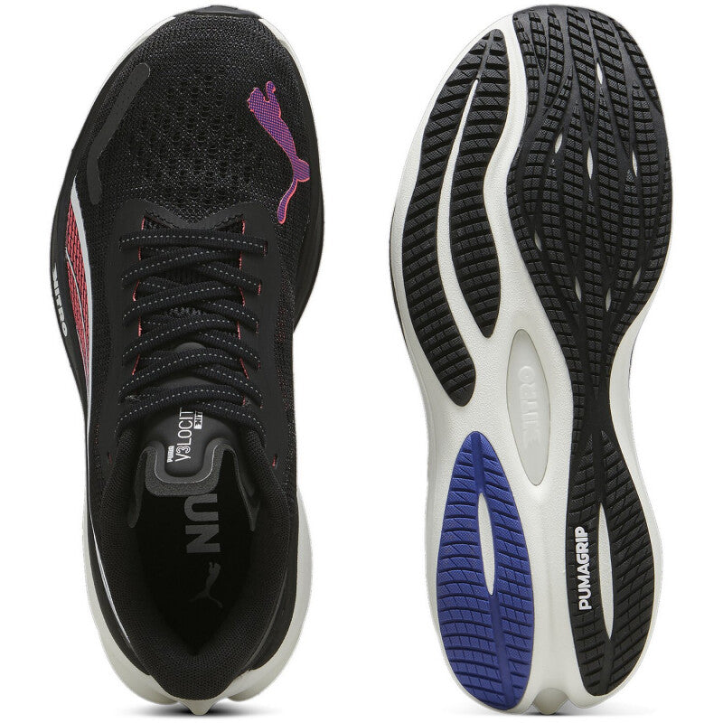 Puma Velocity NITRO™ 3, Laufschuh, Damen, PUMA Black/Sunset Glow/Lapis Lazuli