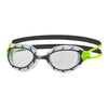 Zoggs Predator, Black/Green/clear, klare Gläser, schwarz/grün