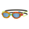 Zoggs Predator Junior, Schwimmbrille, orange & red/grey & green/tint, orange/rot/grau/grün