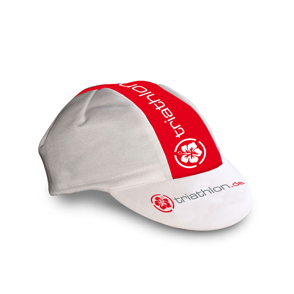 triathlon.de Summer Hat, Cap, Unisex, weiß/rot