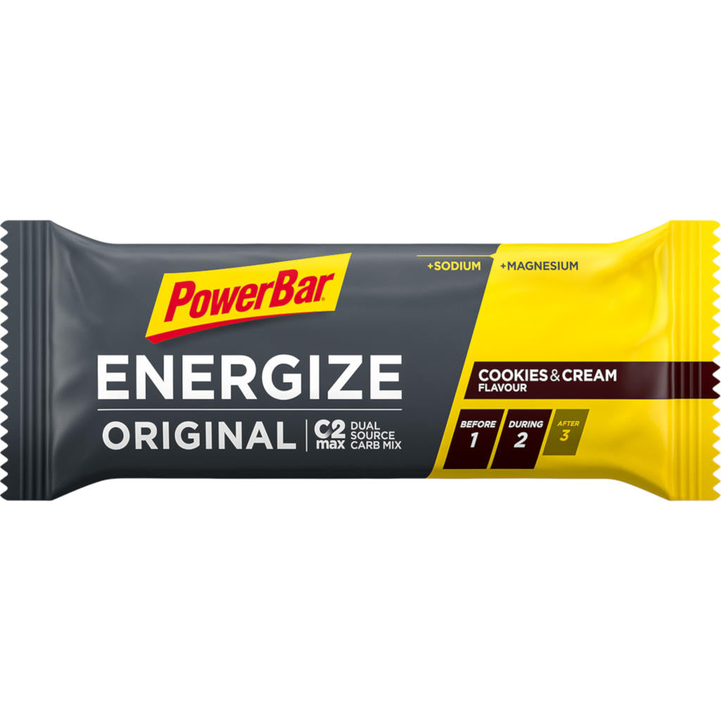 Powerbar Energize Original Riegel, Cookies & Cream, 55 g MHD 4/24