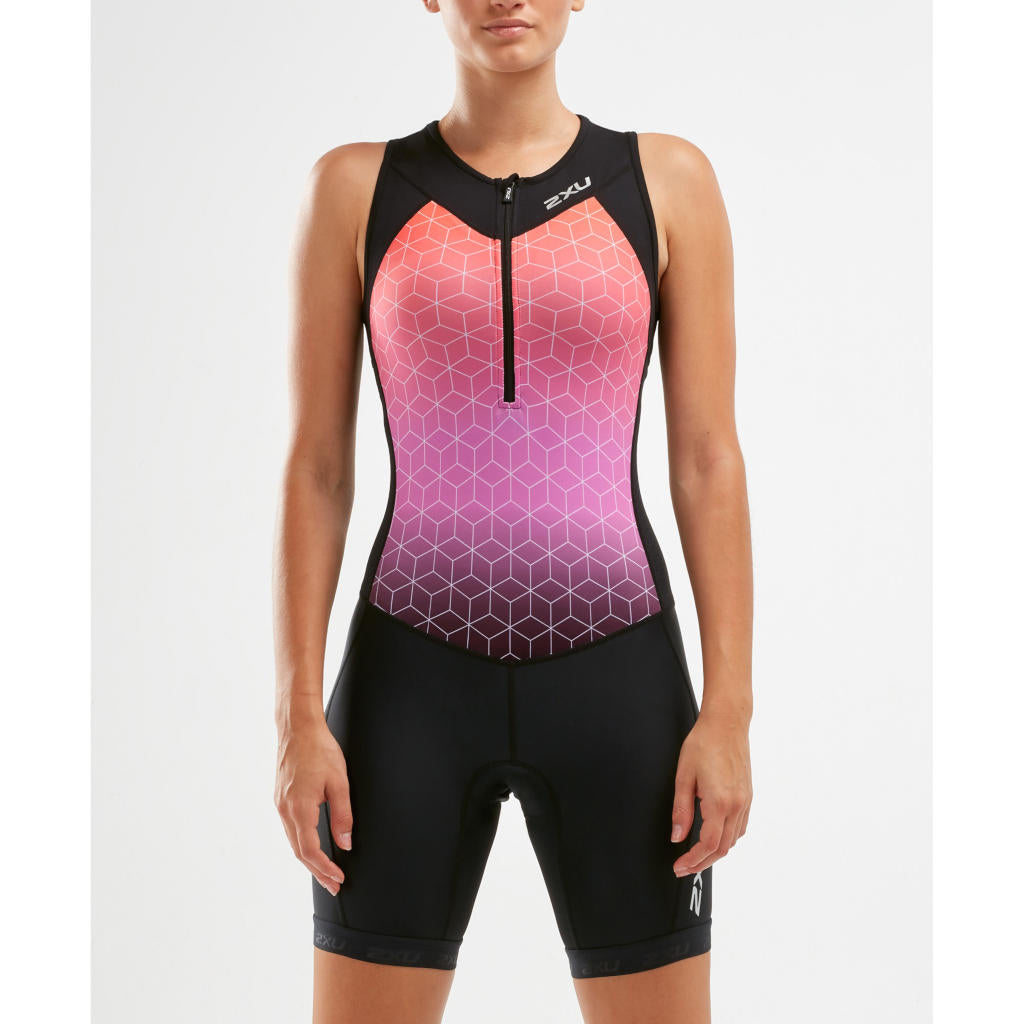 2XU Active TriSuit, women, black/berry