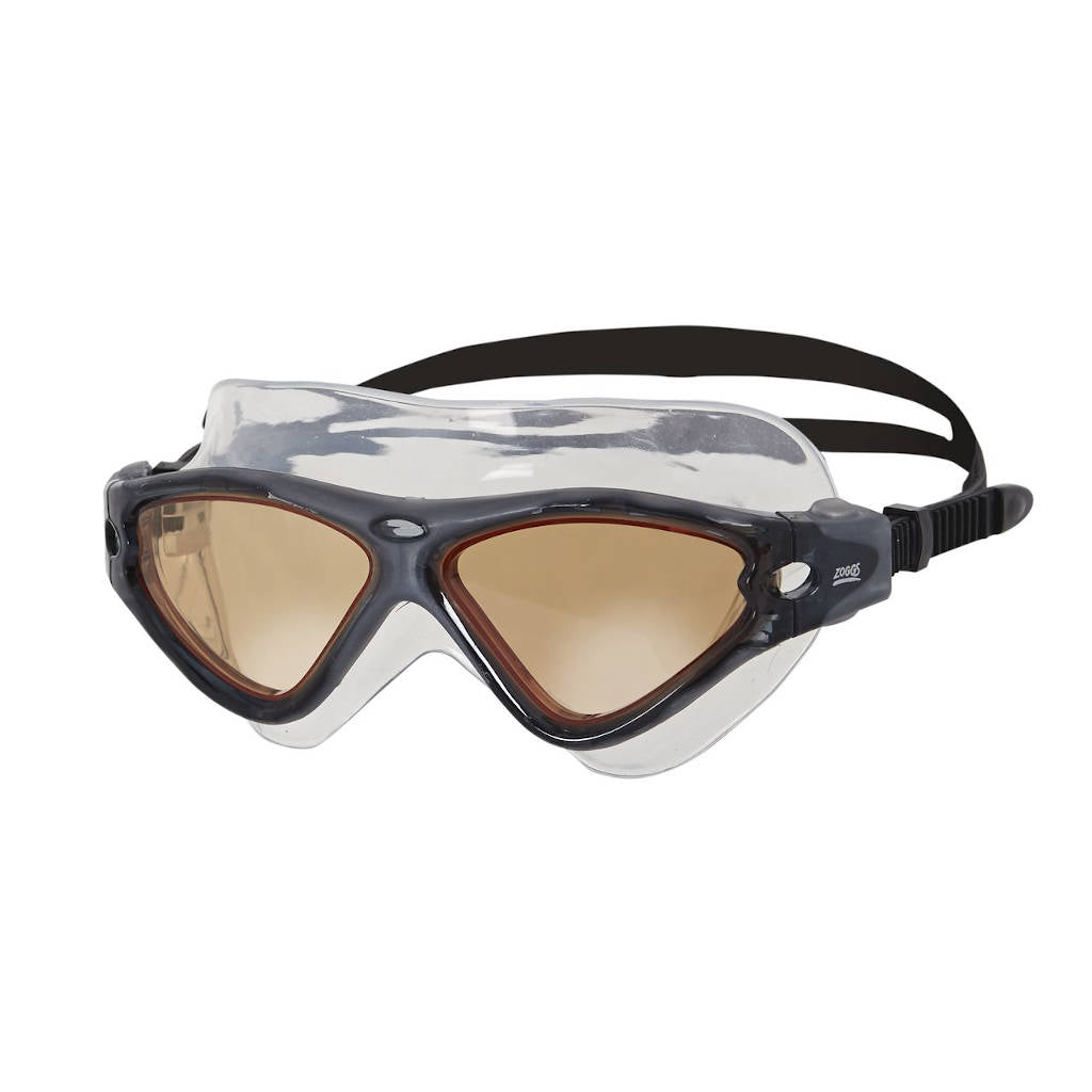 Zoggs Tri Vision Mask, orangene Gläser, grau/schwarz