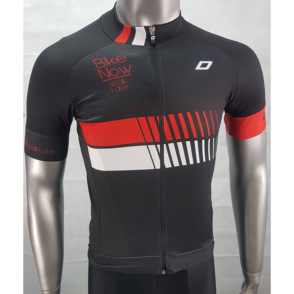 Doltcini Sportswear, Cycling Jersey Shortsleeves Elite, Radtrikot, Herren, schwarz/weiß/rot, Größe S