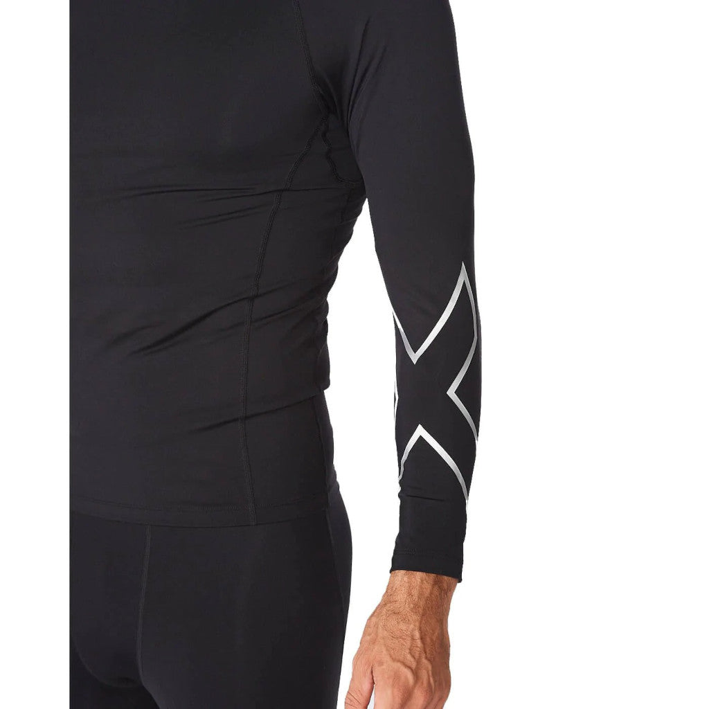 2XU Ignition Compression Longsleeve, Men, black/silver reflective, black